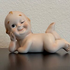Vintage Lefton Winking Kewpie Figurine Mid Century MCM